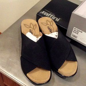 Umberto Raffini Black stretch sandals